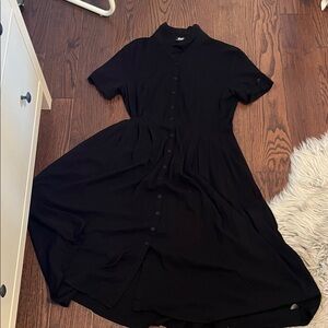 Black Button-Up Dress
